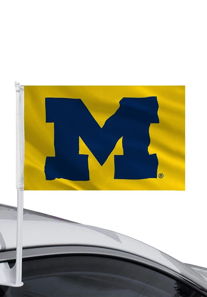 Michigan Wolverines 11x16 Gold Car Flag - Yellow