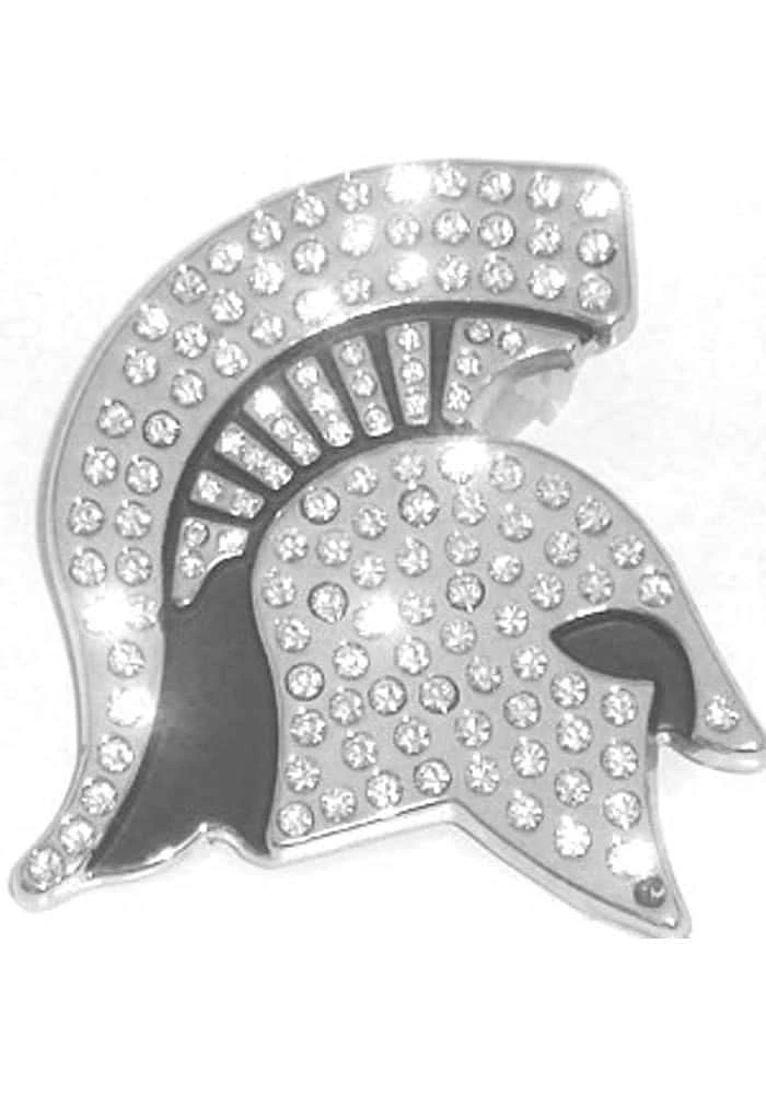 Michigan State Spartans Crystal Car Emblem - Silver