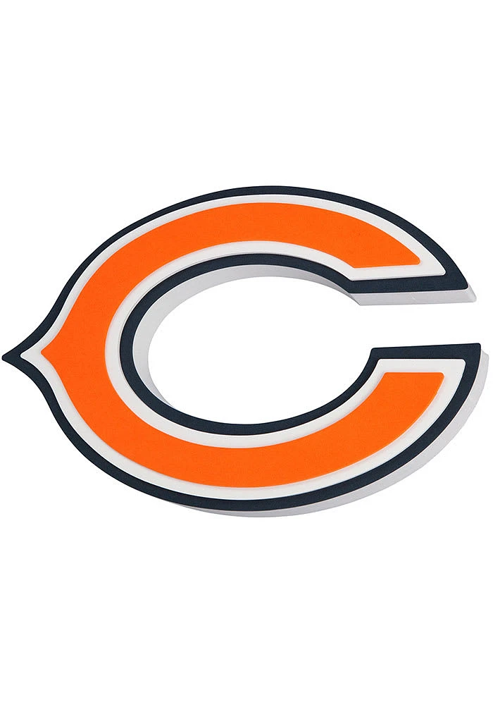 Chicago Bears 3D Wall Sign - Navy Blue