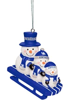 Kentucky Wildcats Sledding Snowmen Ornament