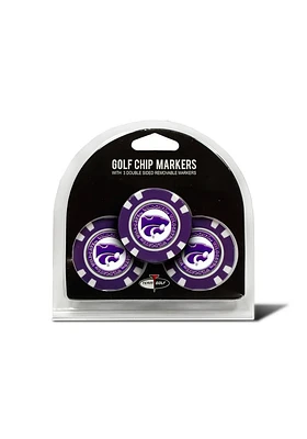 K-State Wildcats 3pk Poker Chip Golf Ball Marker