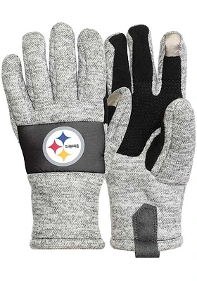 Forever Collectibles Pittsburgh Steelers High End Heather Gray Mens Gloves