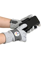 Forever Collectibles Pittsburgh Steelers High End Heather Gray Mens Gloves