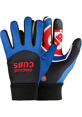 Forever Collectibles Chicago Cubs Palm Logo Texting Mens Gloves