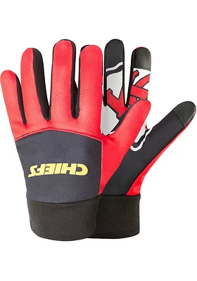 Forever Collectibles Kansas City Chiefs Palm Logo Texting Mens Gloves