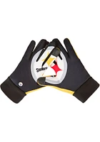 Forever Collectibles Pittsburgh Steelers Palm Logo Texting Mens Gloves