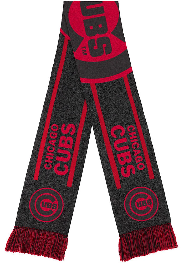 Forever Collectibles Chicago Cubs Charcoal Gray Mens Scarf