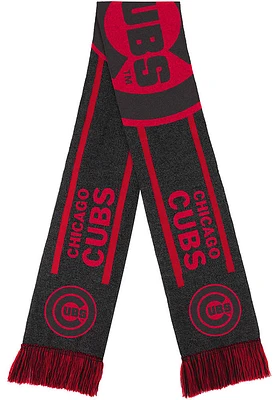 Forever Collectibles Chicago Cubs Charcoal Gray Mens Scarf