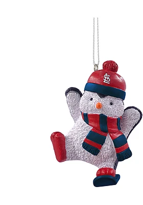 St Louis Cardinals Snowboarding Penguin Ornament -