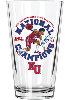 Kansas Jayhawks 16oz Remy Martin Cross Pint Glass