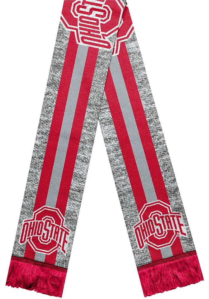 Forever Collectibles Ohio State Buckeyes Gray Big Logo Mens Scarf