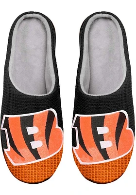 Cincinnati Bengals Colorblock Big Logo Memory Foam Mens Slippers