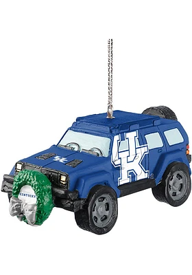 Kentucky Wildcats jeep with wreath Ornament