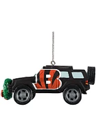 Cincinnati Bengals jeep with wreath Ornament