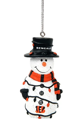 Cincinnati Bengals snowman with lights Ornament