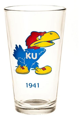 Kansas Jayhawks 16oz Pint Glass