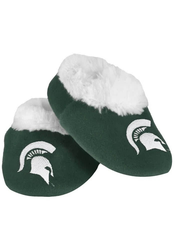 Michigan State Spartans Fuzzy Baby Slippers