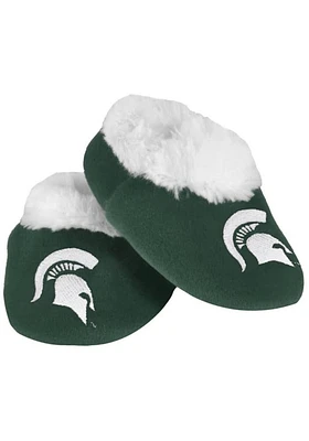 Michigan State Spartans Fuzzy Baby Slippers