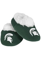 Michigan State Spartans Fuzzy Baby Slippers