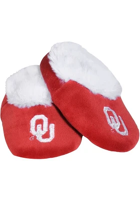 Oklahoma Sooners Fuzzy Baby Slippers