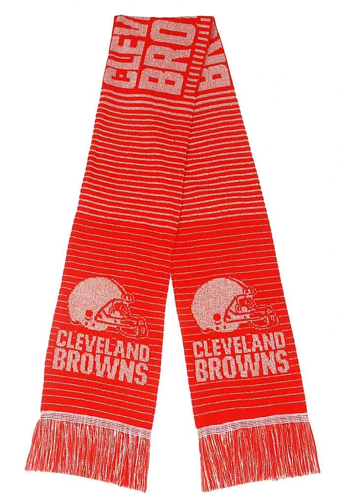 Forever Collectibles Cleveland Browns Glitter STripe Womens Scarf