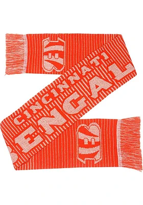 Forever Collectibles Cincinnati Bengals Glitter Stripe Womens Scarf