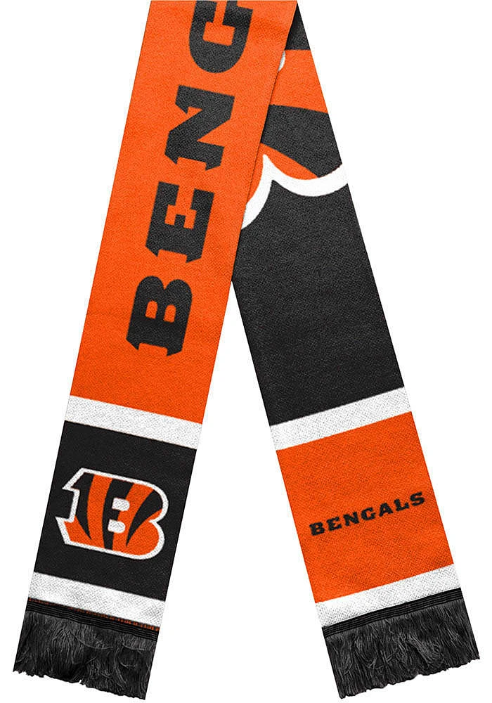 Forever Collectibles Cincinnati Bengals Reversible Colorblock Mens Scarf