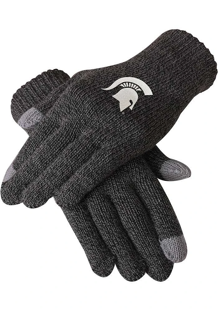 Forever Collectibles Michigan State Spartans Charcoal Gray Mens Gloves