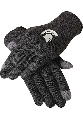 Forever Collectibles Michigan State Spartans Charcoal Gray Mens Gloves