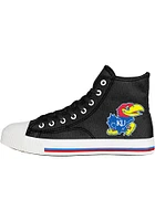 Kansas Jayhawks Black Big Logo Canvas Mens Shoes