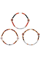 Forever Collectibles Cincinnati Bengals 3pk Friendship Womens Bracelet