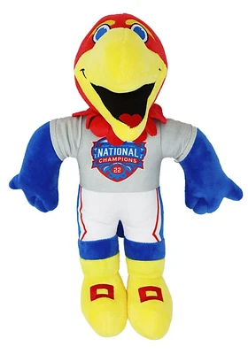 Kansas Jayhawks Forever Collectibles  National Champs 14in Mascot Plush - Blue