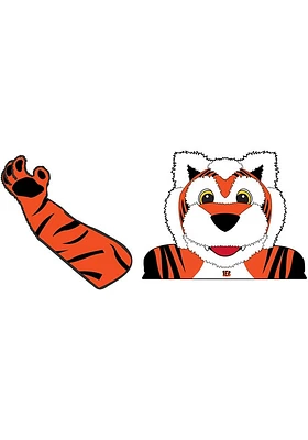 Forever Collectibles Cincinnati Bengals Mascot Wiper Auto Decal - Orange