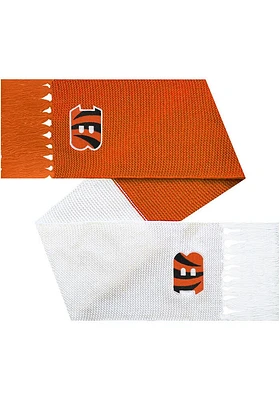 Forever Collectibles Cincinnati Bengals Split Color Heavy Knit Womens Scarf