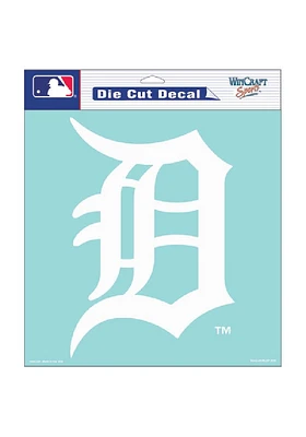 Detroit Tigers 8x8 White Auto Decal - White