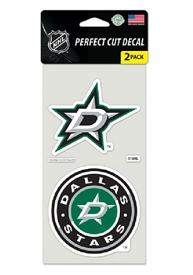 Dallas Stars 4x4 2 Pack Auto Decal - Green