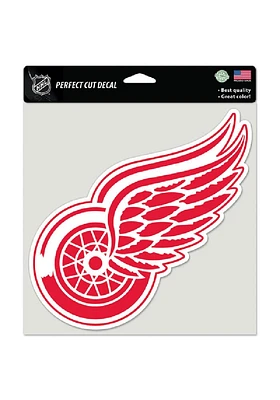 Detroit Red Wings 8x8 Auto Decal - Red