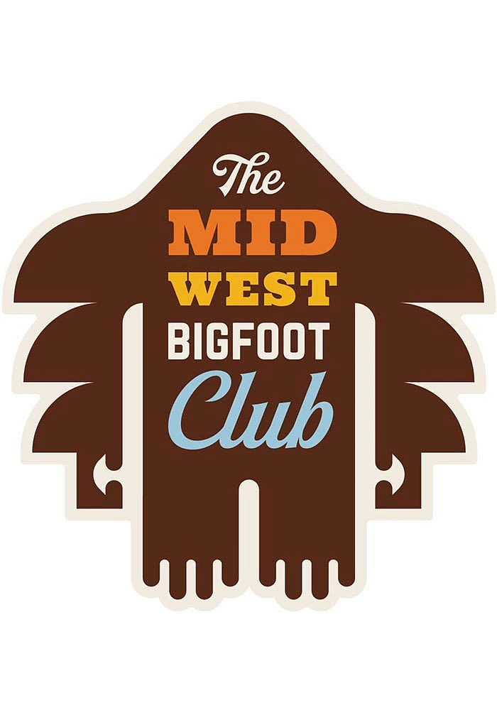 Midwest 3 inch - 4 inch in size Design Stickers - Brown