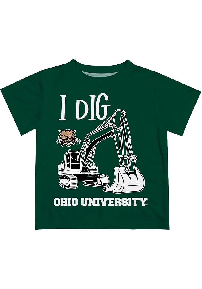 Vive La Fete Ohio Bobcats Infant Excavator Short Sleeve T-Shirt Green