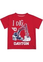 Vive La Fete Dayton Flyers Toddler Red Excavator Short Sleeve T-Shirt