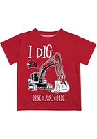 Vive La Fete Miami RedHawks Toddler Red Excavator Short Sleeve T-Shirt