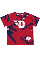 Vive La Fete Dayton Flyers Youth Red Paint Brush Short Sleeve T-Shirt