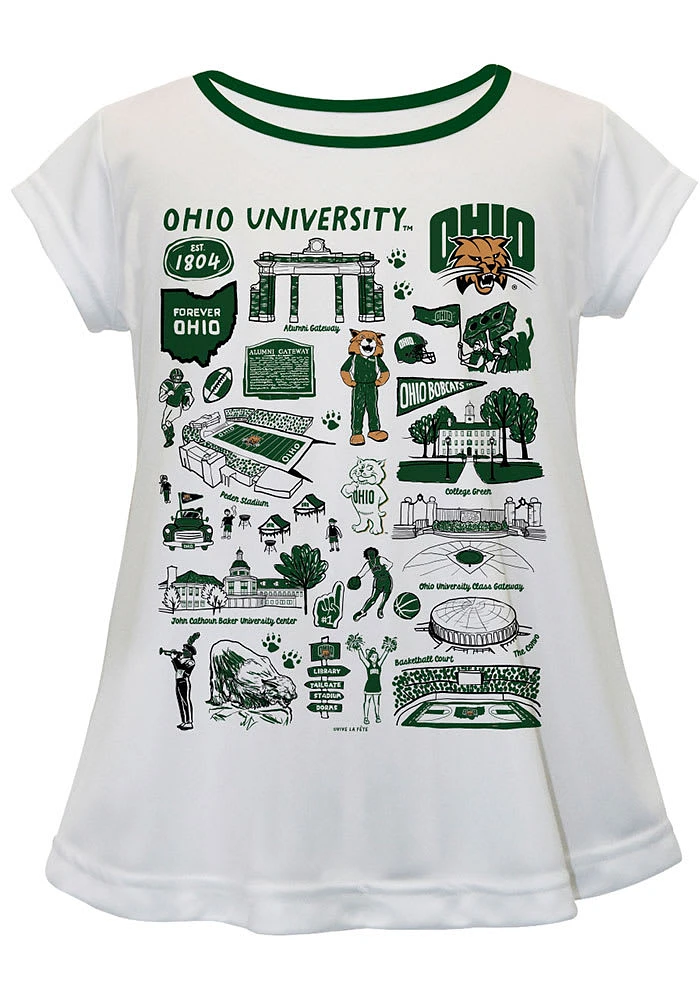 Vive La Fete Ohio Bobcats Toddler Girls Impressions Short Sleeve T-Shirt