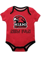 Vive La Fete Miami RedHawks Baby New Fan Short Sleeve One Piece