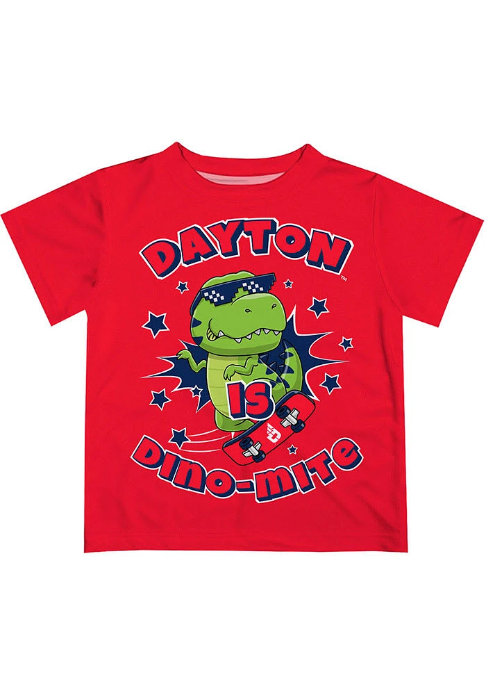 Vive La Fete Dayton Flyers Infant Dino-Mite Short Sleeve T-Shirt Red