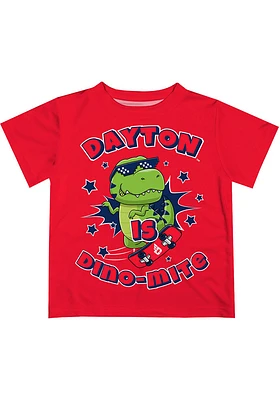 Vive La Fete Dayton Flyers Infant Dino-Mite Short Sleeve T-Shirt Red