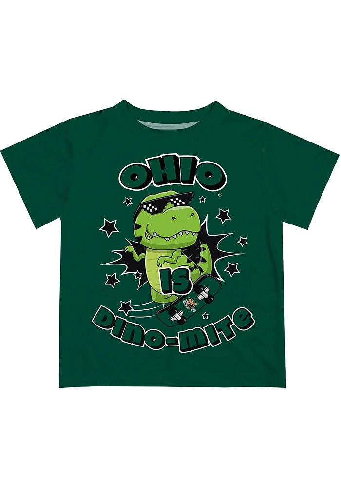 Vive La Fete Ohio Bobcats Toddler Green Dino-Mite Short Sleeve T-Shirt