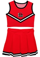 Vive La Fete Miami RedHawks Toddler Girls Red Ashley 2 Pc Sets Cheer