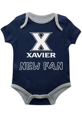 Vive La Fete Xavier Musketeers Baby Navy Blue New Fan Short Sleeve One Piece