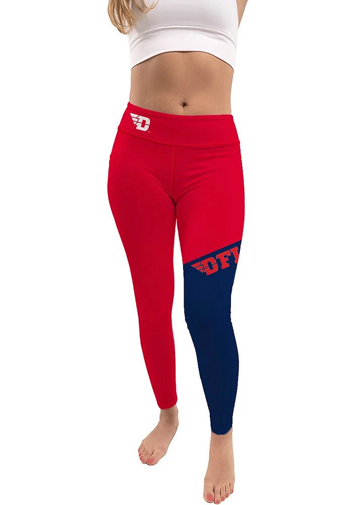 Vive La Fete Dayton Flyers Womens Red Colorblock Letter Pants